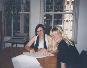 Checking proofs for Redcoats with editor Mary Cash.