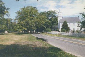 The present Setauket Presbyterian Church structure was built in 1812. Its graveyard dates to the 1660s.