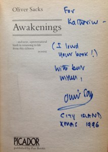 autograph by Oliver Sacks
